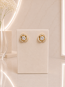 Brinco Com Pedras - Semijoia 18k - B789