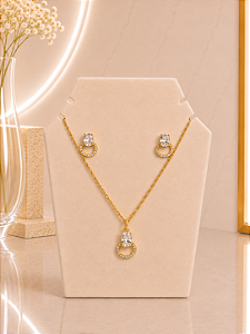Conjunto Com Zircônias - Semijoia 18k - MCJ169
