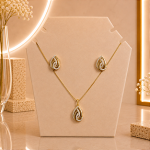 Conjunto Cravejado - Semijoia 18k- MCJ178