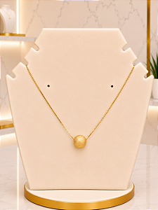 Gargantilha Bola Fosca - Semijoia 18k - MG980