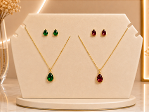 Conjunto Gota - Semijoia 18k - MCJ188