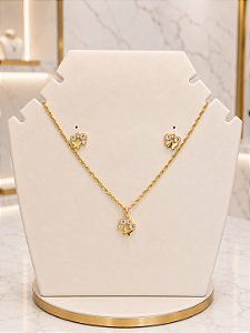 Conjunto Borboleta Com Zircônias - Semijoia 18k - MCJ192