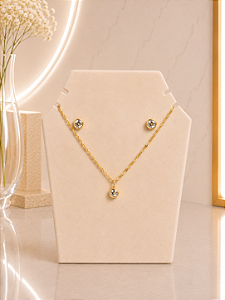 Conjunto Ponto De Luz Semijoia 18k- MCJ199