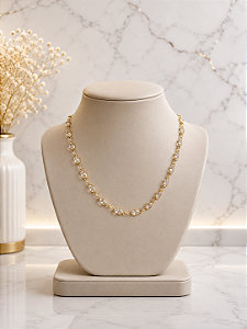 GargantIlha Choker C Zirconia -Semijoia 18k- MG999