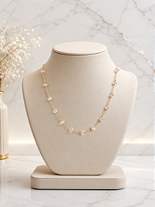 GargantIlha Choker-Semijoia 18k- MG999