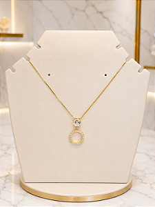 Gargantilha Cravejada -Semijoia 18k- MG1011
