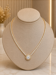 Gargantilha Choker Riviera Luxo - Semijoia 18k - MG1030