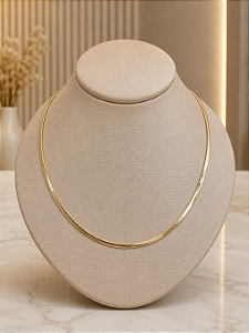 Gargantilha Laminada - Semijoia 18k - MG1029