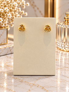 Brinco Flor- Semijoia 18k- B827