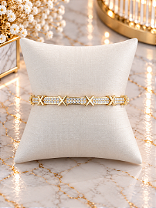 Bracelete Cravejado Semijoia 18k P226