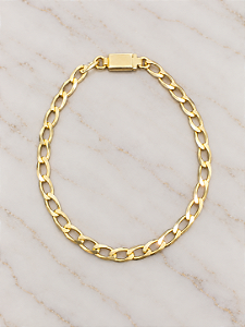 Pulseira Masculina Corrente Groumet - Semijoia 18k - P231