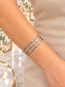 Bracelete Vazado - Aço Inoxidável - P247