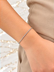 Pulseira Cordão Baiano - Aço Inoxidável - P165