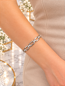Bracelete Vazado - Aço Inoxidável - P169