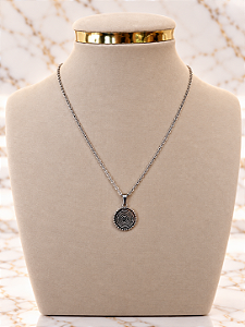 Gargantilha Medalha Pai Nosso - Aço Inoxidável - MG1119