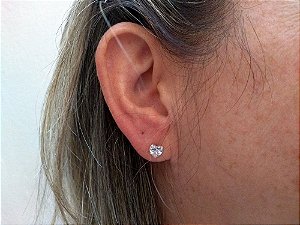 Brinco Coração Zircônia - 6mm - Prata 925 - MB287-530