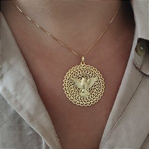 Gargantilha Espírito Santo Semijoia 18k- 45 cm - MC566-21210