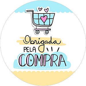 Etiqueta Adesiva OBRIGADA PELA COMPRA
