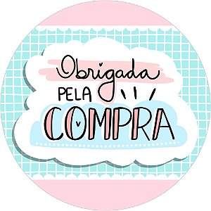 Etiqueta Adesiva OBRIGADA PELA COMPRA