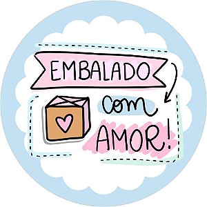 Etiqueta Adesiva EMBALADO COM AMOR