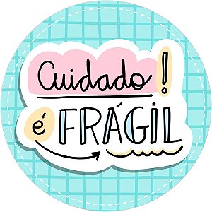 Etiqueta Adesiva CUIDADO É FRÁGIL