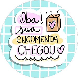 Etiqueta Adesiva OBA SUA ENCOMENDA CHEGOU