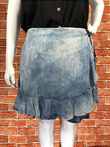 SHORTS SAIA JEANS BABADO PLUS SIZE