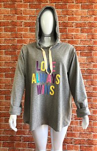 MOLETOM LOVE ALWAYS PLUS SIZE