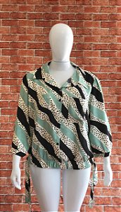 BLUSA MANGA 3/4 MIX PLUS SIZE