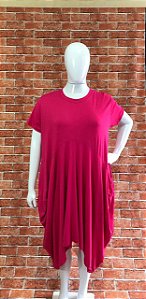 VESTIDO DE MALHA ROSA PINK PLUS SIZE