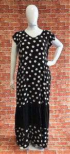 VESTIDO LONGO DE POA PLUS SIZE