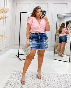 SHORTS SAIA COM PÉROLAS E PEDRARIA