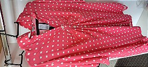 CAMISÃO  VISCOLINHO COM FRANZIDO NO DECOTE ROSA E BRANCO