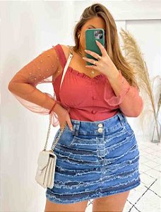 SHORT SAIA JEANS BABADOS