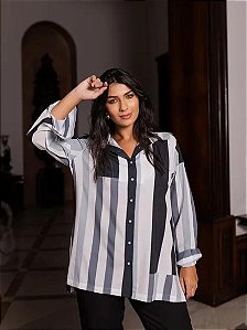 CAMISA MANGA LONGA 011-005 CINZA