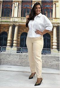 CAMISA DE TRICOLINE BRANCO