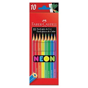 Lápis de Cor 10 cores Neon | EcoLápis Faber-Castell