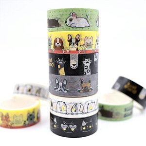 Fita Adesiva Washi Tape 15mmx3m Coleção Pets Animais Bichinhos | BRW