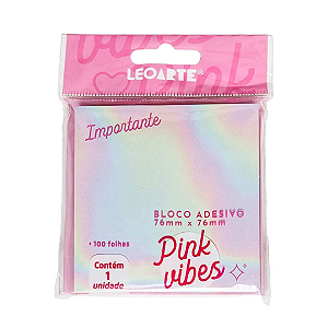 Bloco Adesivo Post-It Pink Vibes | LEOARTE