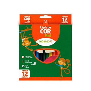 Caixa Mini Lápis de Cor 12 cores | Leo&Leo