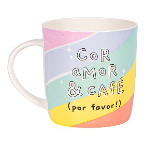 Caneca Cor Amor & Café (Por favor!) - Cores e Amores | Uatt