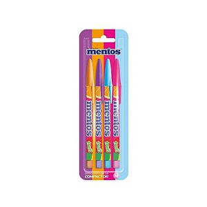 Kit c/4 Canetas Esferográficas Jet Lux Mentos | Compactor