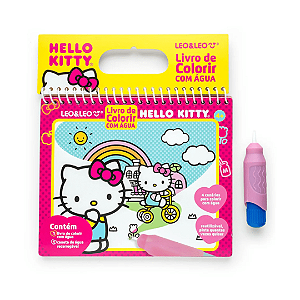 Livro Infantil de Colorir c/ Caneta de água Recarregável - Hello Kitty | Leo&Leo