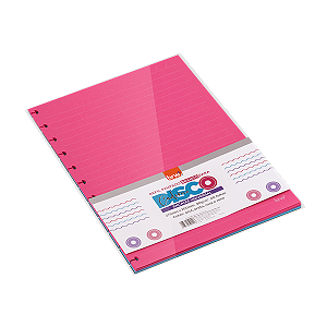 Refil Pautado Caderno de Disco c/ 40 folhas coloridas | BRW