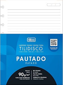 Refil Pautado c/ 80 folhas para Caderno Tilidisco | Tilibra