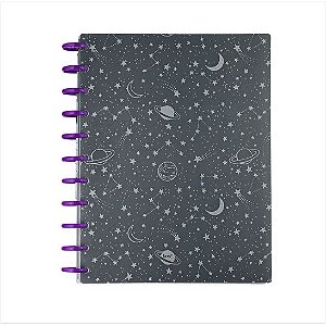 Caderno de Discos Universitário - Space Star 80 Folhas | BRW