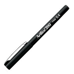 Caneta Fine 0.4mm EK-200 Artline Preta | Tilibra