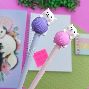 Caneta Gel 0.5mm Purrfect Cats Gatinho (Tinta Preta) | Tilibra