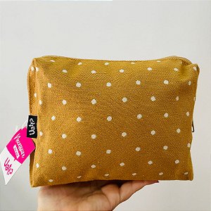 Necessaire Box Pop - Poá Mostarda | Uatt
