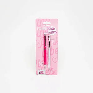 Kit Caneta Esf. + Lapiseira 0.7mm - Pink Vibes | LeoArte